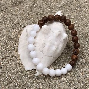 “Lumber” Beaded Bracelet | Gloss White